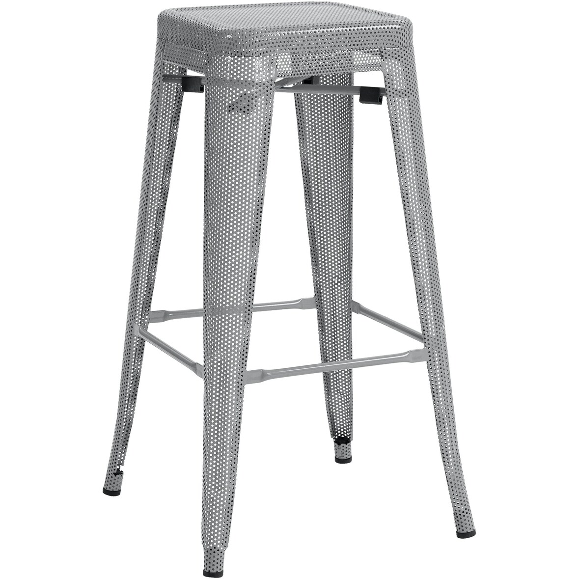 CHEFGASTRO Barhocker PALM BEACH HxBxT 77x43x43cm Metall Silber Barstuhl