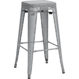 thumbnail of CHEFGASTRO Barhocker PALM BEACH HxBxT 77x43x43cm Metall Silber Barstuhl