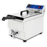 thumbnail of VERTES Friteuse Friteuse Roestvrij Staal 10L (3000W, 230V, koude zone principe, temperatuur traploos regelbaar 50-250°C, aftapkraan, frituurmand)