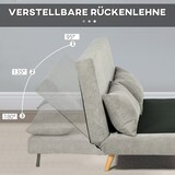 thumbnail of Schlafsofa 141x90x81 mit verstellbarer Rückenlehne, Polyesterbezug, Kompakt und komfortabel, Ideal für kleine Räume, Grau
