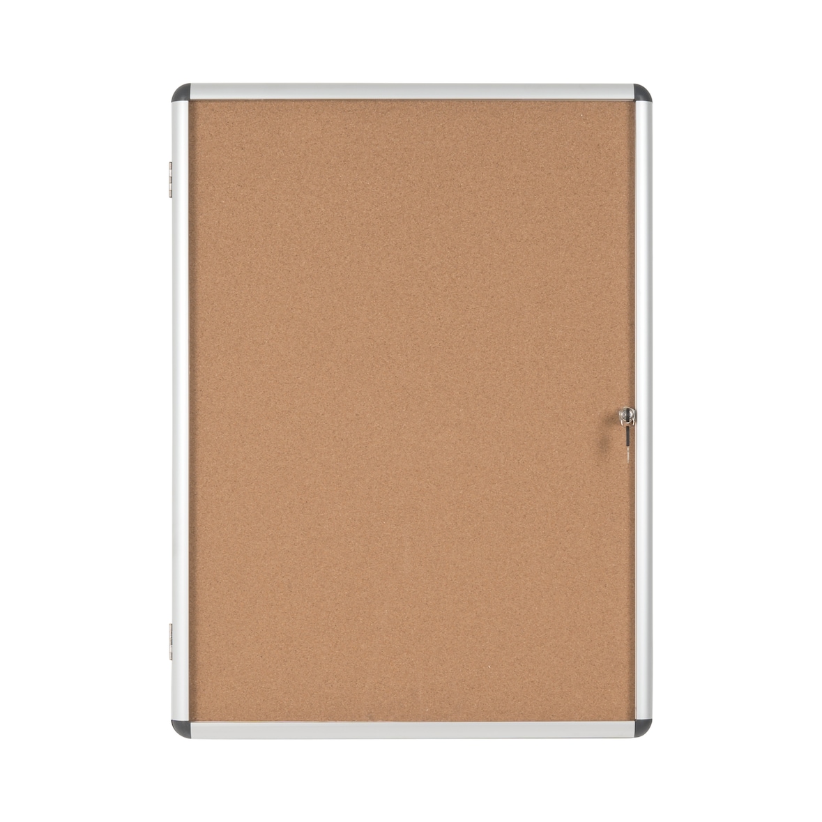 Bi-Office Enclore - Vitrina de interior de Corcho con Puerta de Aluminio y Cerradura, 720 x 981 mm - 9x A4