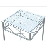 thumbnail of DanDiBo Blumenhocker Weiß Metall Eckig Blumenständer 96314 3er Set Beistelltisch Blumensäule Modern Pflanzenständer Pflanzenhocker