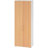 thumbnail of bümö Aktenschrank abschließbar, Büroschrank Holz 80cm breit in Weiß/Buche - abschließbarer Schrank mit Aktenregal für's Büro & Arbeitszimmer, Büro