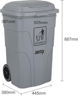 thumbnail of Jantex 120Ltr Mülltonne mit Fußpedal Grau