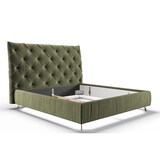thumbnail of KAWOLA Bett ANNY Polsterbett Velvet olivgrün 140x200cm