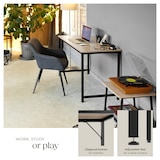 thumbnail of tectake Table de bureau Jenkins - Bois clair industriel, Chêne Sonoma, 80 cm -404458