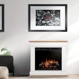 thumbnail of LENOX – Freistehender elektrischer LED-Kamin – 28 Zoll – Mattweiß / Helle Eiche – 103 x 94 x 29