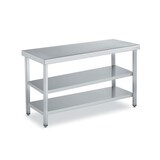 thumbnail of Tables Inox de Travail Centrale DISTFORM Premium  avec 2 étagères - Profondeur 700 mm - QC270060