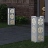 thumbnail of vidaXL Solar LED Weg Licht 2 pcs Weiß Kalt gewalzter Stahl