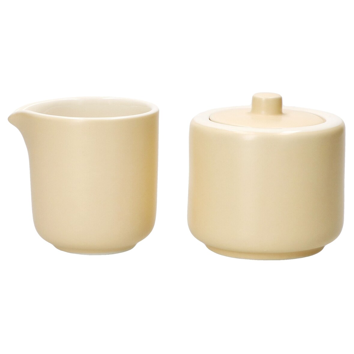 2tlg Set Jasper Vanille Milchkännchen & Zuckerdose aus Steingut - 1x 406931 & 1x 406993