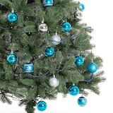 thumbnail of tectake Conjunto de 64 bolas de Navidad en plata/azul  Plata/Azul