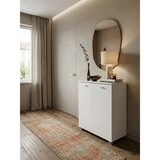 thumbnail of Schuhschrank-Kommode für bis zu 12 Paar Schuhe, 2 Türen, 3 Einlegeböden. Weiß, 60x35x90 cm | Kadima Design