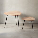 thumbnail of Industrial Style Beistelltische, 2er Set aus Holz und Metall, 60x51x60 cm und 42,5x37x42,5 cm, 30 kg/25 kg Belastbarkeit | Kadima Design