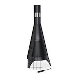 thumbnail of Relaxdays Terrassenofen mit Funkenschutz Tür, dekorative Feuerstelle für Holz, Gartenofen, HxD: 120x45cm, Stahl, schwarz