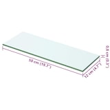 thumbnail of vidaXL Wandschap transparant 50x12 cm glas
