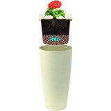 thumbnail of Blumentopf / Pflanztopf, Höhe 85 cm, Ø 38, taupe, matt, 18l Inhalt, mit herausnehmbarem Pflanz-Einsatz, aus hochwertigem Polypropylen