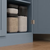 thumbnail of HOMCOM alacena de cocina nórdico mueble aparador de comedor armario de almacenamiento con 4 puertas y estantes ajustables 60x30x171 cm gris