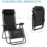 thumbnail of Tumbona Reclinable Gravedad Cero para Exterior con Reposa Cabeza color Rojo