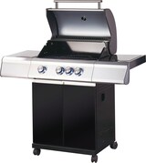 thumbnail of Tarrington House 3-Brenner Gasgrill PAXTON, Edelstahl / Gusseisen, 67 x 124 x 115 cm, mit Seitenbrenner, Warmhaltegitter, fahrbar, schwarz