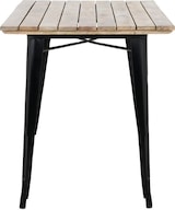 thumbnail of Bolero Bistro Esstisch Mangoholz-Lattenplatte Schwarz 1200mm