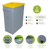 thumbnail of Contentor de resíduos Zeus aberto 65 litros. Cor Amarelo.