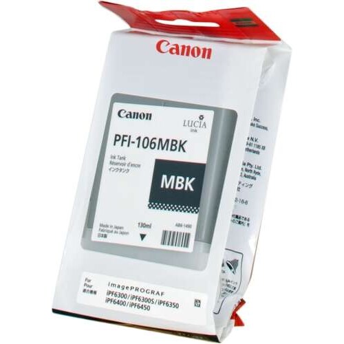 Canon PFI-106 MBK Mattschwarz Original Tintenpatrone 130 ml