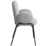 thumbnail of Stuhl Scandi gepolstert, Bouclé-Stoff  2er Sethellgrau