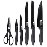 thumbnail of BERGNER - Set van 5 zwarte roestvrijstalen messen+schaar Osaka Bg