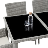 thumbnail of tectake Conjunto de ratán y aluminio MENORCA  gris claro - 403752