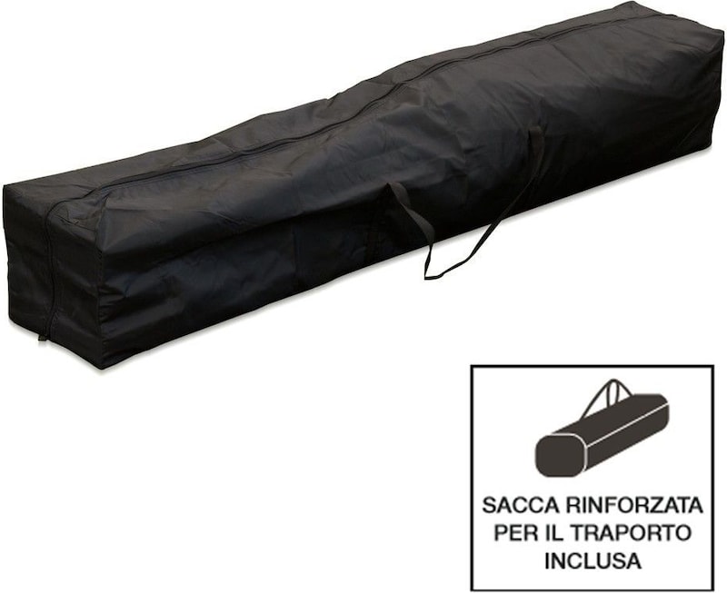 Saco de transporte preto para acessórios de pavilhão.