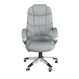 thumbnail of Angel Cerdá Cadeira de escritório giratória em couro sintético cinzento 4154C 64 x 72 x 113