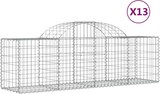thumbnail of vidaXL Gabionen mit Hochbogen 13 Stk. 200x50x60/80 cm Verzinktes Eisen