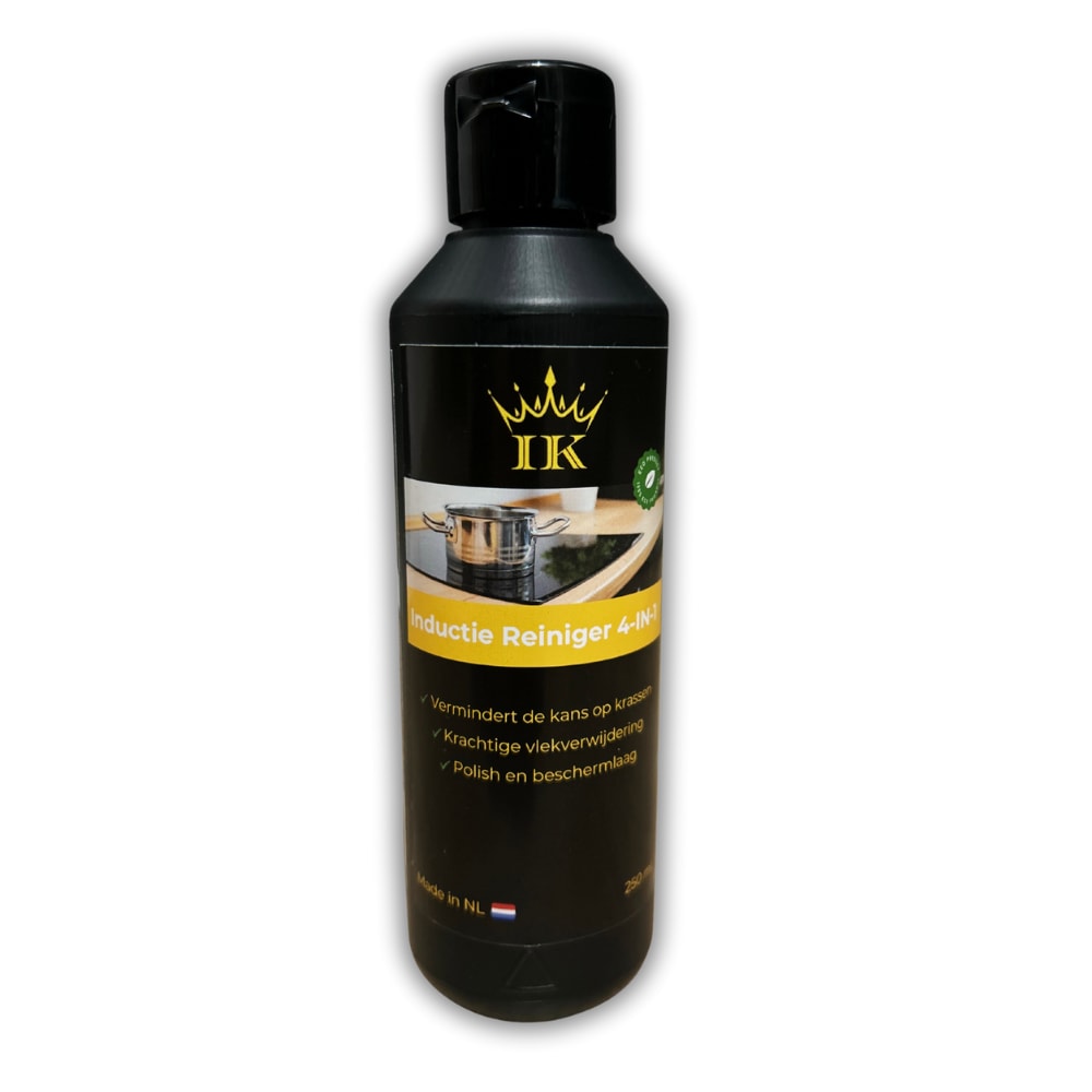 Induction Kings® 4-IN-1 Induktionskochfeldreiniger – 250 ml – Schützt vor Kratzern, entfernt hartnäckige Flecken, poliert und pflegt – Made in NL