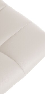 thumbnail of Décoshop26 - Moderner Barhocker x1 aus weißem PVC mit Steppmuster und verchromtem Metallfuß in Trompetenform 10_0005647