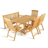 thumbnail of Gartenmöbel Set 6tlg mit Bank Teak Gartentisch ausziehbar 180-240 cm KUBA/ARUBA