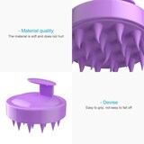 thumbnail of Intirilife Kopfhaut Massagebürste aus Silikon für Nass und Trocken in Lila - 8 x 7 cm Kopfmassage Kopfhautbürste