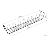 thumbnail of ROLINE Gitter-Kabelkanal, Untertischmontage (2 Stück), schwarz