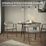 thumbnail of ML-Design Esszimmerstühle 4er Set mit Armlehne, Küchenstühle Grün, Wohnzimmerstühle mit Rückenlehne, Polsterstühle Stahlgestell, Ergonomische Sessel