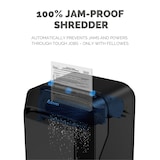 thumbnail of Destructora trituradora de papel Fellowes LX210, 1-3 usuarios, destruye hasta 16 hojas en minipartículas 4x12mm, Din P-4, papelera 23L/500 hojas