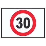 thumbnail of Tempo 30 km/h Geschwindigkeitsbegrenzung Schild Symbol A4 (210x297mm)
