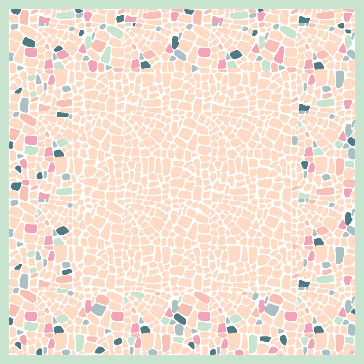 Duni Dunicel®-Mitteldecke 84 x 84 cm Ocean Pebbles, 100 Stk/Krt (5 x 20 Stk)