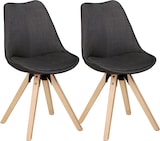 thumbnail of 2er Set Esszimmerstühle `Lund`: Skandinavisches Design, Komfortables Sitzen. Anthrazit, Material: Stoff, 49x52x87 cm | Kadima Design