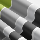 thumbnail of Baumwolle Bettwäsche Set 155x220 cm 80x80 cm Grau Grün Gestreift mit Reißverschluss