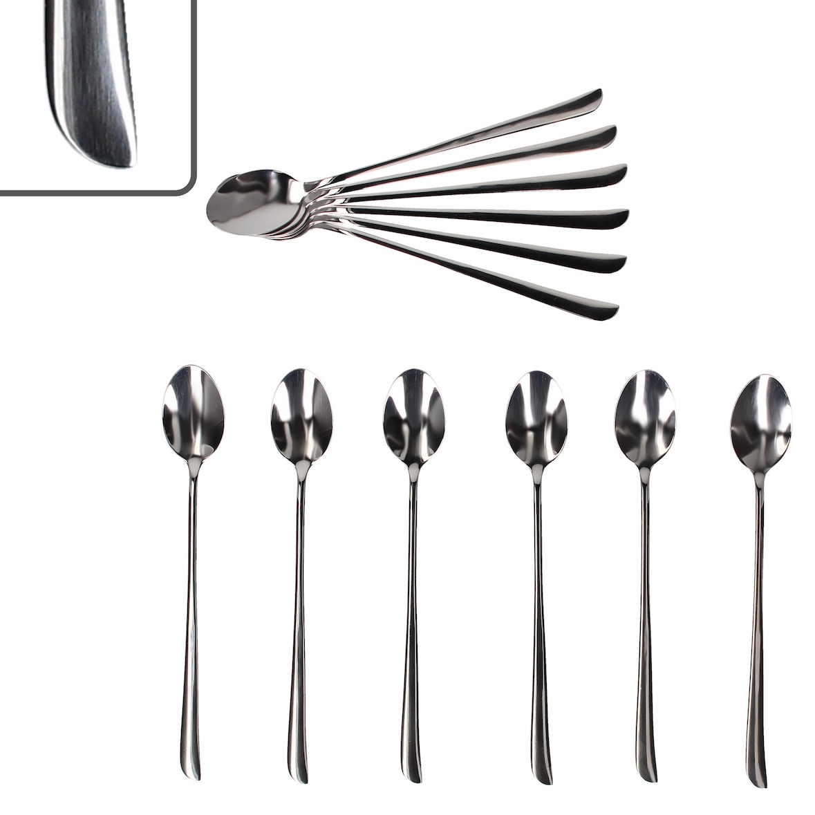 12er Set Twist Latte Macchiato Löffel für 12 Personen - 747-480