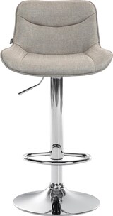 thumbnail of DELUKE® Barhocker 2er Set TAMPA - Taupe, Stoff, Chrom | Barhocker mit Lehne Barstuhl Tresenhocker Tresenstuhl Kneipenhocker Kneipenstuhl