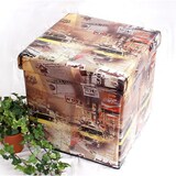 thumbnail of Hocker aus Kunstleder Sitzhocker 2009 Aufbewahrungsbox 40 cm Sitzwürfel Truhe