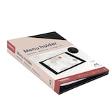 thumbnail of Menükarte Europel Leinen A5 schwarz 6 Transparenthüllen 425002