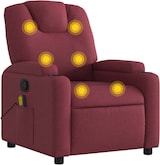 thumbnail of vidaXL Massagesessel Weinrot Stoff