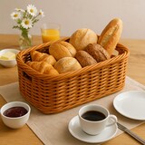 thumbnail of Rechthoekige gevlochten Mand Uit Kunststof Bruin - 27x17x15cm