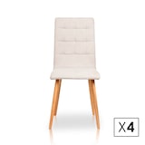 thumbnail of Pack de 4  sillas de comedor estilo Contemporáneo color Gris Arena. Modelo Nadia